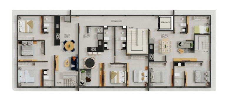 Imagem Cobertura com 3 Quartos à Venda, 137 m² em Cabo Branco - João Pessoa