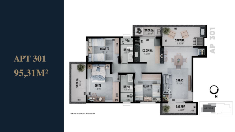 Imagem Apartamento com 3 Quartos à Venda, 117 m² em Santa Mônica - Uberlândia