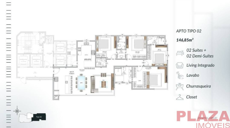 Imagem Apartamento com 4 Quartos à Venda, 147 m² em Centro - Balneário Camboriú