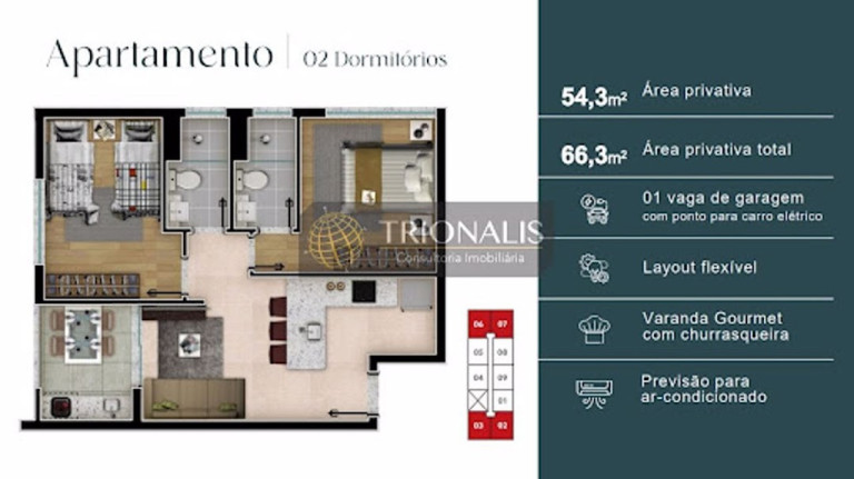 Imagem Apartamento com 1 Quarto à Venda, 46 m² em Alvinópolis - Atibaia Imagem Apartamento com 1 Quarto à Venda, 46 m² em Alvinópolis - Atibaia
