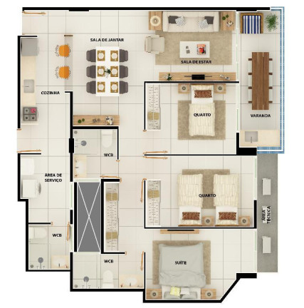 Imagem Apartamento com 2 Quartos à Venda, 81 m² em Camboinha - Cabedelo Imagem Apartamento com 2 Quartos à Venda, 81 m² em Camboinha - Cabedelo