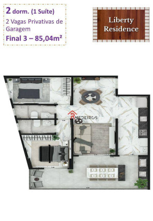 Apartamento com 2 Quartos à Venda, 85 m² em Aviação - Praia Grande
