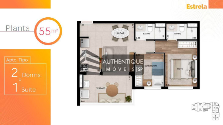 Imagem Apartamento com 2 Quartos à Venda, 55 m² em Tatuapé - São Paulo Imagem Apartamento com 2 Quartos à Venda, 55 m² em Tatuapé - São Paulo