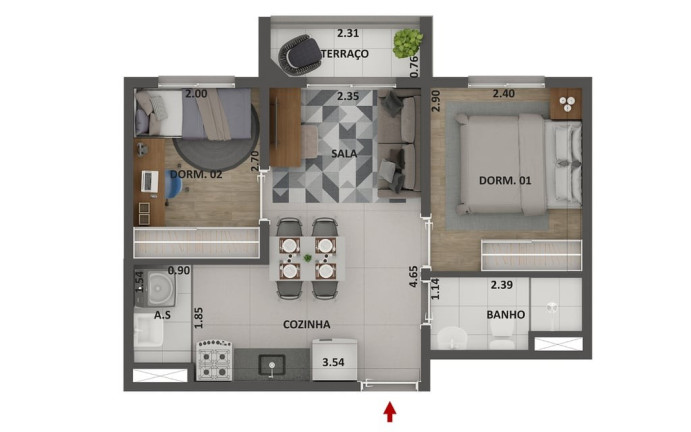 Imagem Apartamento com 2 Quartos à Venda, 34 m² em Barra Funda - São Paulo