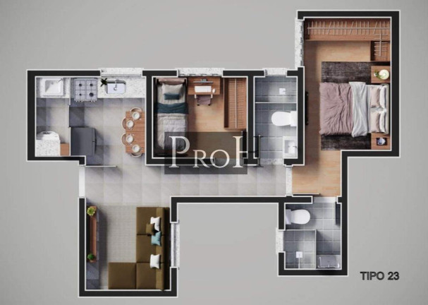 Imagem Apartamento com 2 Quartos à Venda, 44 m² em Campestre - Santo André