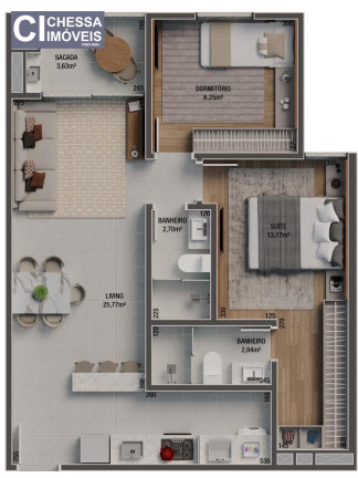 Imagem Apartamento com 2 Quartos à Venda, 85 m² em Vila Operária - Itajaí Imagem Apartamento com 2 Quartos à Venda, 85 m² em Vila Operária - Itajaí