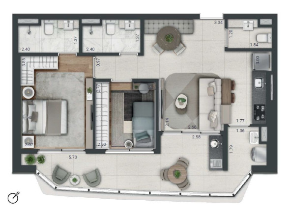 Imagem Apartamento com 2 Quartos à Venda, 77 m² em Real Parque - São Paulo Imagem Apartamento com 2 Quartos à Venda, 77 m² em Real Parque - São Paulo