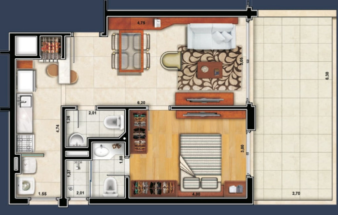 Imagem Apartamento com 1 Quarto à Venda, 52 m² em Higienópolis - Porto Alegre