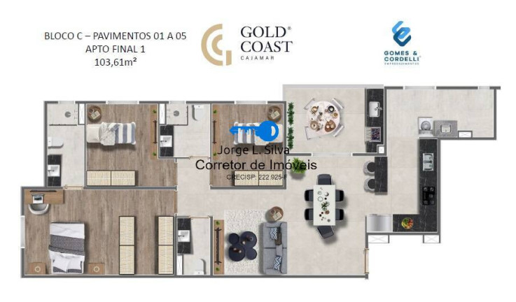 Imagem Apartamento com 3 Quartos à Venda, 130 m² em Portais (polvilho) - Cajamar
