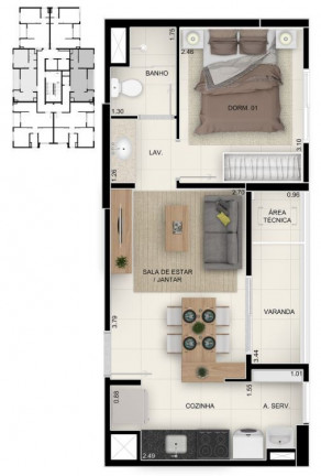 Imagem Apartamento com 1 Quarto à Venda, 35 m² em Taquaral - Campinas