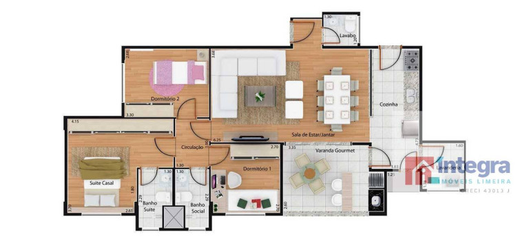 Imagem Apartamento com 3 Quartos à Venda, 96 m² em Vila Primavera - Limeira Imagem Apartamento com 3 Quartos à Venda, 96 m² em Vila Primavera - Limeira