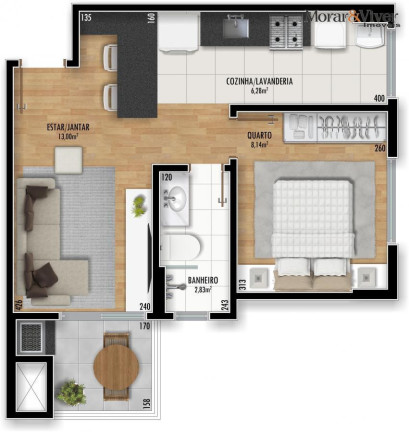 Imagem Apartamento com 1 Quarto à Venda, 34 m² em Rebouças - Curitiba