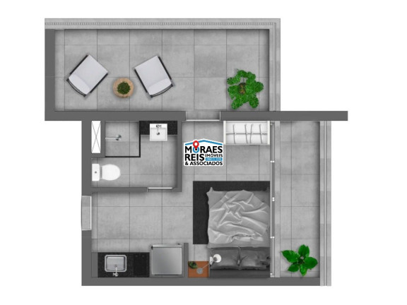 Imagem Apartamento com 1 Quarto à Venda, 40 m² em Brooklin - São Paulo Imagem Apartamento com 1 Quarto à Venda, 40 m² em Brooklin - São Paulo
