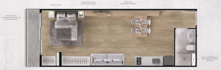 Imagem Cobertura com 1 Quarto à Venda, 91 m² em Jardim Paulista - São Paulo