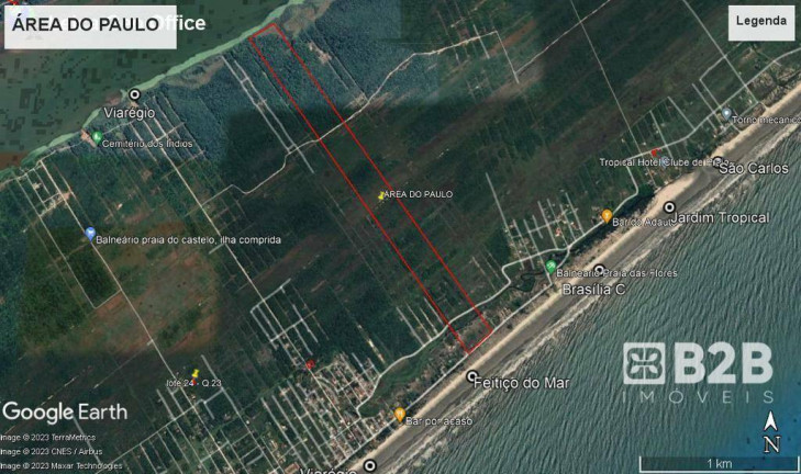 Imóvel à Venda, 218.000 m² em Balneário Di Franco - Ilha Comprida