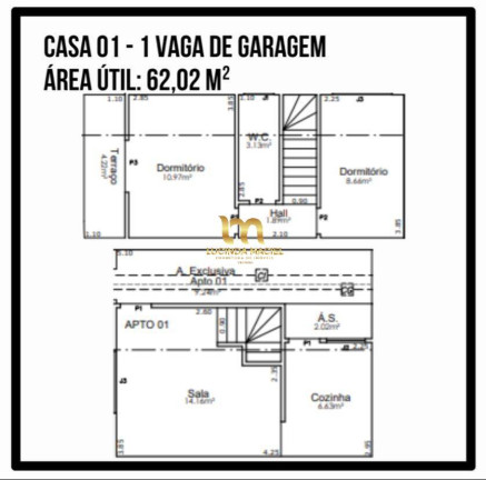 Imagem Sobrado com 2 Quartos à Venda, 58 m² em Sítio Do Campo - Praia Grande