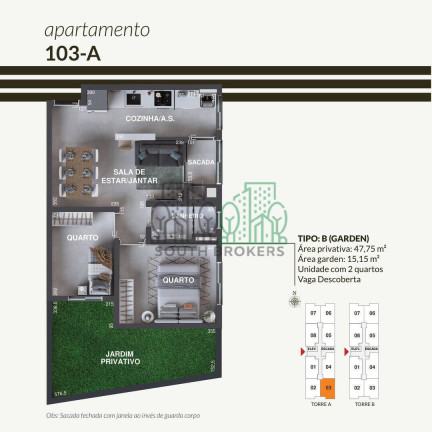 Imagem Apartamento com 3 Quartos à Venda, 46 m² em Alto Tarumã - Pinhais