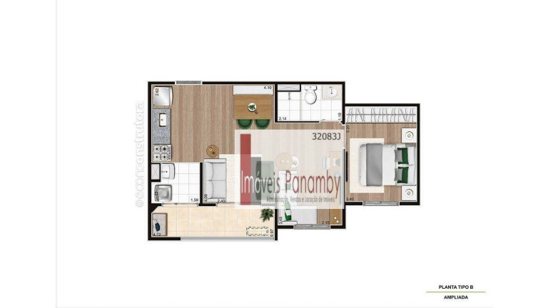Imagem Apartamento com 2 Quartos à Venda, 43 m² em Campestre - Santo André