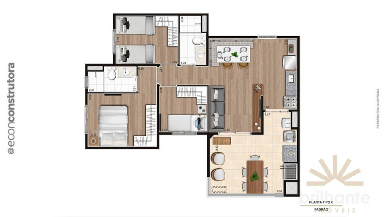 Imagem Apartamento com 2 Quartos à Venda, 53 m² em Vila Bandeirantes - São Paulo