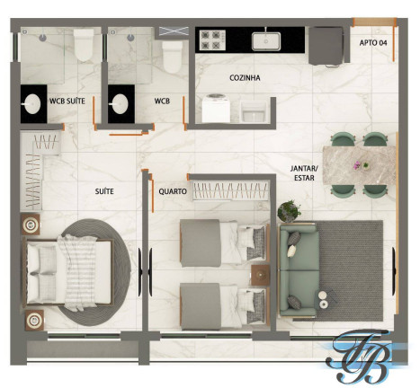 Imagem Apartamento com 2 Quartos à Venda, 54 m² em Aeroclube - João Pessoa