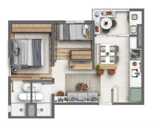 Imagem Apartamento com 2 Quartos à Venda, 78 m² em Vila Carmosina - São Paulo