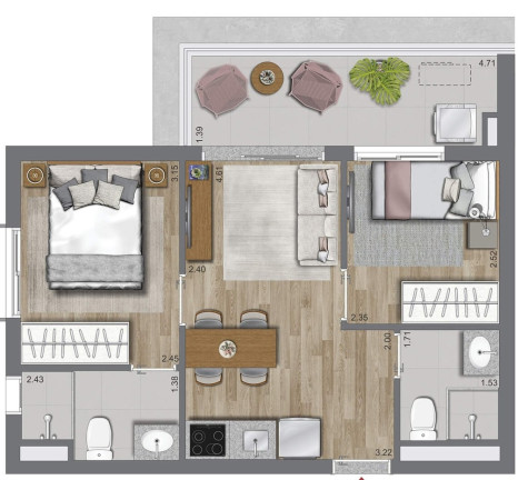 Imagem Apartamento com 2 Quartos à Venda, 56 m² em Brooklin Paulista - São Paulo Imagem Apartamento com 2 Quartos à Venda, 56 m² em Brooklin Paulista - São Paulo