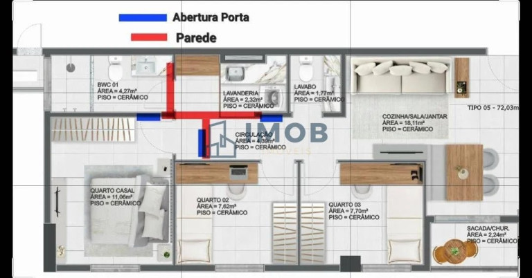 Imagem Apartamento com 3 Quartos à Venda, 72 m² em Vila Baependi - Jaraguá Do Sul Imagem Apartamento com 3 Quartos à Venda, 72 m² em Vila Baependi - Jaraguá Do Sul