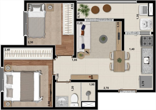 Imagem Apartamento com 2 Quartos à Venda, 33 m² em Jabaquara - São Paulo