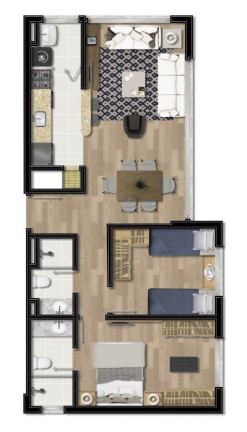 Imagem Apartamento com 2 Quartos à Venda, 60 m² em Bom Fim - Porto Alegre