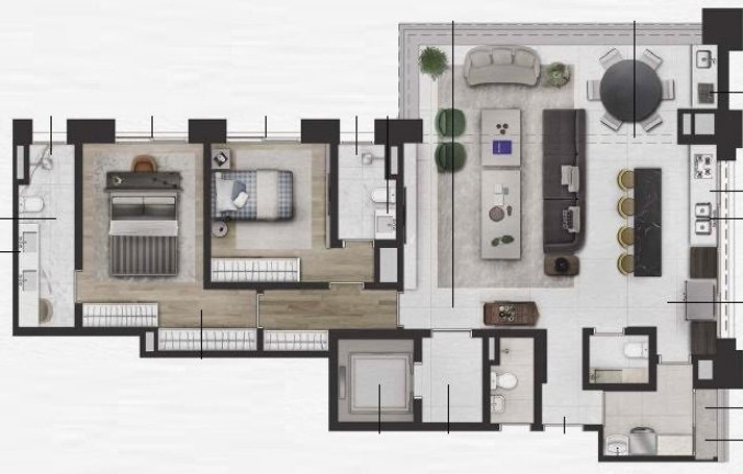 Imagem Imóvel com 2 Quartos à Venda, 195 m² em Itaim Bibi - São Paulo