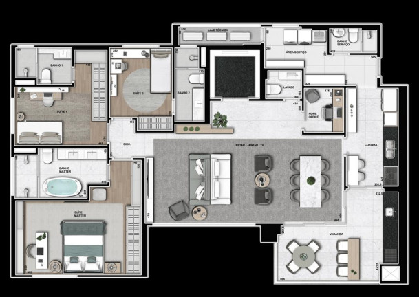 Imagem Apartamento com 3 Quartos à Venda, 179 m² em Zona 01 - Maringá