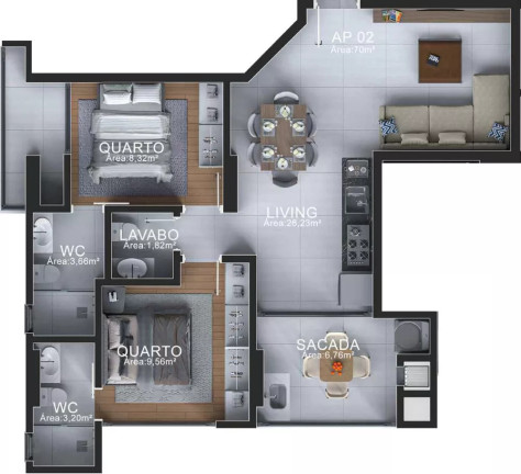 Imagem Imóvel com 3 Quartos à Venda, 69 m² em Morretes - Itapema