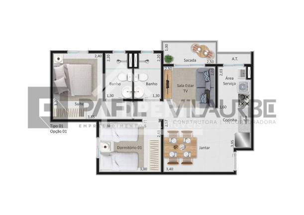 Imagem Apartamento com 2 Quartos à Venda, 53 m² em Cidade Jardim - São Carlos