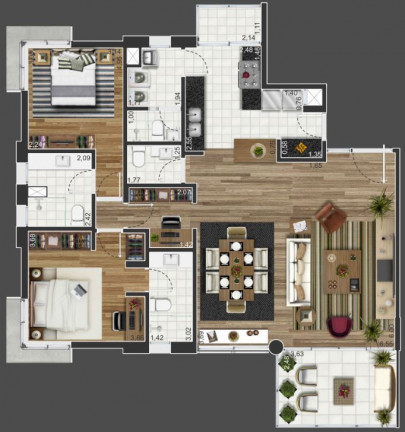 Imagem Apartamento com 2 Quartos à Venda, 128 m² em Vila Progredior - São Paulo