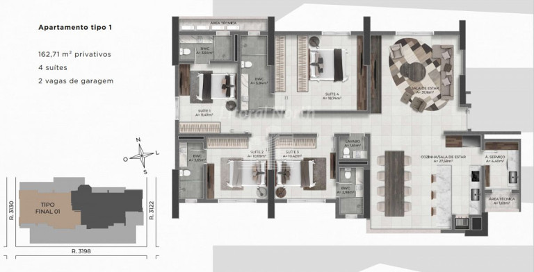 Imagem Apartamento com 3 Quartos à Venda, 146 m² em Centro - Balneário Camboriú Imagem Apartamento com 3 Quartos à Venda, 146 m² em Centro - Balneário Camboriú