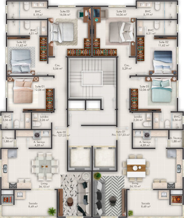 Imagem Apartamento com 3 Quartos à Venda, 127 m² em Meia Praia - Itapema Imagem Apartamento com 3 Quartos à Venda, 127 m² em Meia Praia - Itapema