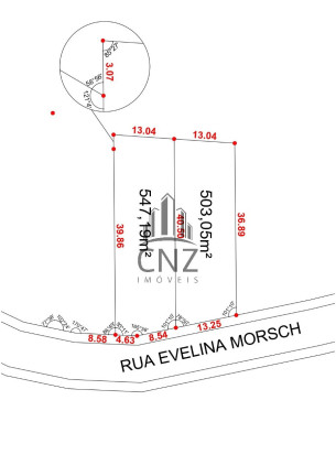 Terreno à Venda, 547 m² em São Pedro - Brusque