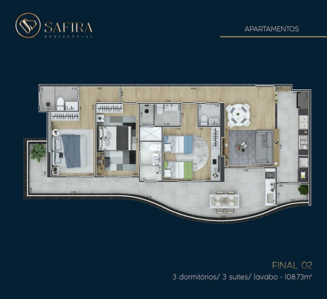 Imagem Apartamento com 2 Quartos à Venda, 74 m² em Guilhermina - Praia Grande