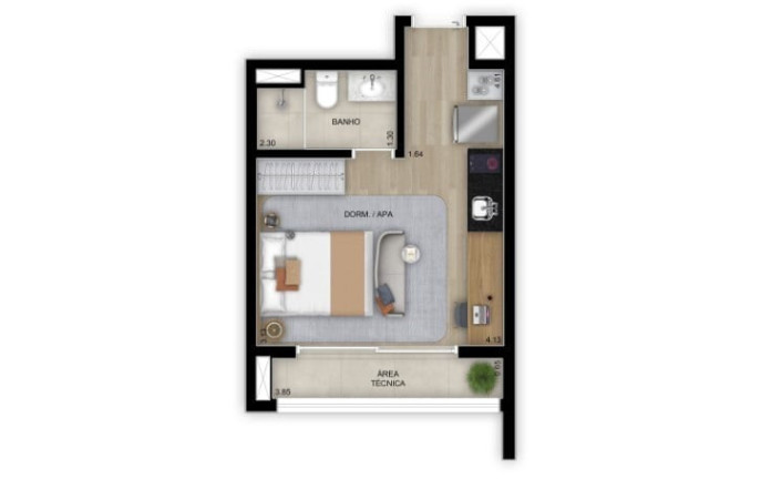 Imagem Apartamento com 1 Quarto à Venda, 26 m² em Alto Da Boa Vista - São Paulo