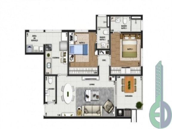 Imagem Imóvel com 2 Quartos à Venda, 75 m² em Campestre - Santo André Imagem Imóvel com 2 Quartos à Venda, 75 m² em Campestre - Santo André