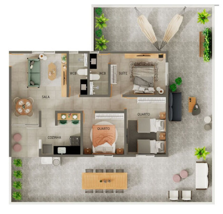 Imagem Apartamento com 2 Quartos à Venda, 51 m² em Bancários - João Pessoa