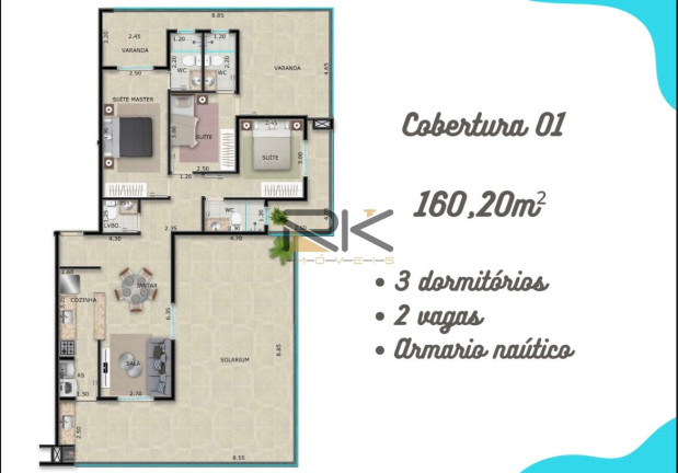Imagem Apartamento com 2 Quartos à Venda, 71 m² em Itaguá - Ubatuba
