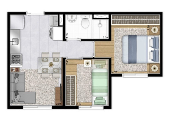 Imagem Apartamento com 2 Quartos à Venda, 32 m² em Piqueri - São Paulo
