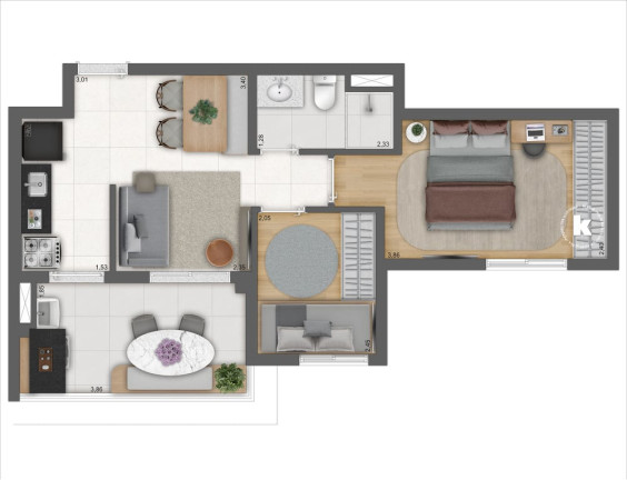 Imagem Apartamento com 2 Quartos à Venda, 52 m² em Cursino - São Paulo