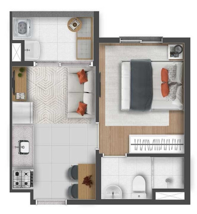 Imagem Apartamento com 1 Quarto à Venda, 25 m² em Santa Cecília - São Paulo Imagem Apartamento com 1 Quarto à Venda, 25 m² em Santa Cecília - São Paulo