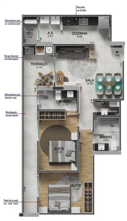 Imagem Apartamento com 2 Quartos à Venda, 79 m² em Real - Praia Grande Imagem Apartamento com 2 Quartos à Venda, 79 m² em Real - Praia Grande