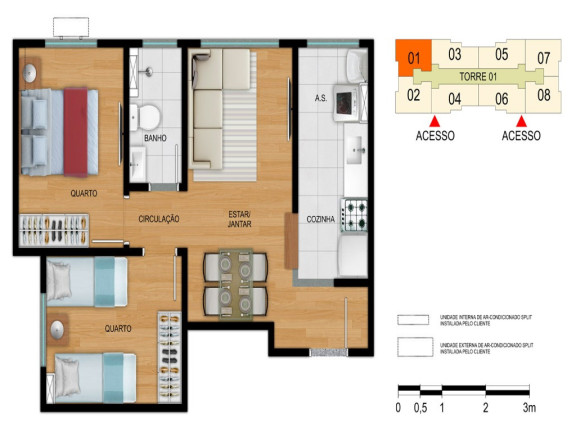 Imagem Imóvel com 2 Quartos à Venda, 43 m² em Itaquera - São Paulo