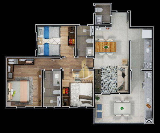 Imagem Apartamento com 3 Quartos à Venda, 85 m² em Urbanova - São José Dos Campos Imagem Apartamento com 3 Quartos à Venda, 85 m² em Urbanova - São José Dos Campos