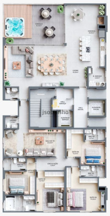 Apartamento com 3 Quartos à Venda, 133 m² em Meia Praia - Itapema