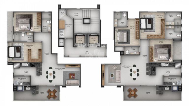 Imagem Apartamento com 3 Quartos à Venda, 118 m² em Centro - Itajaí Imagem Apartamento com 3 Quartos à Venda, 118 m² em Centro - Itajaí